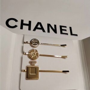 Chanel Beaute Gold Hair Pins Set of 3